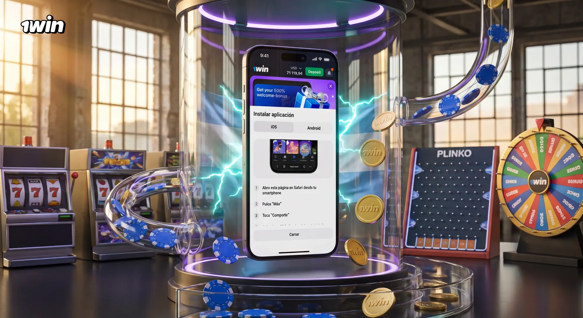 Descarga del APK de 1win para Android