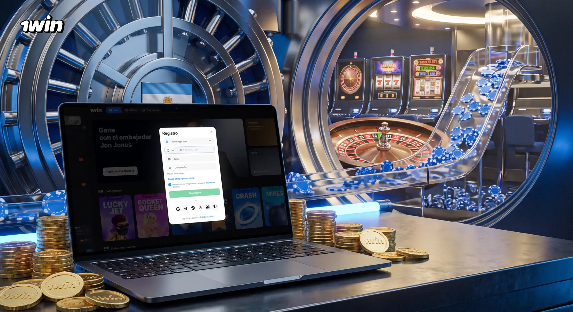Registro rápido en 1win Argentina